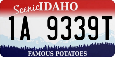 ID license plate 1A9339T