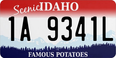 ID license plate 1A9341L