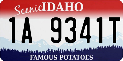ID license plate 1A9341T