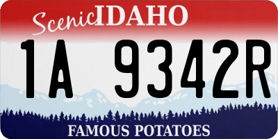 ID license plate 1A9342R