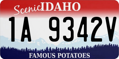 ID license plate 1A9342V