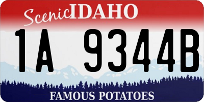 ID license plate 1A9344B