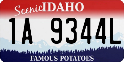 ID license plate 1A9344L
