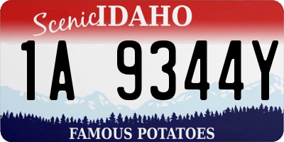 ID license plate 1A9344Y