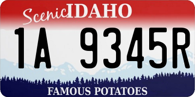 ID license plate 1A9345R