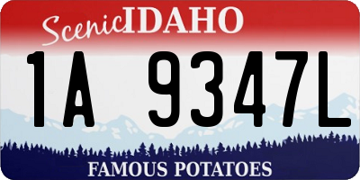 ID license plate 1A9347L