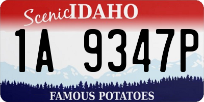 ID license plate 1A9347P