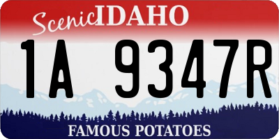 ID license plate 1A9347R