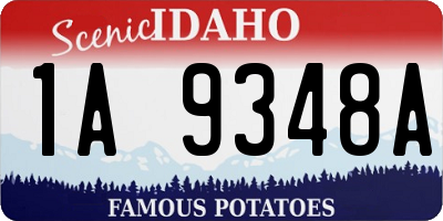 ID license plate 1A9348A