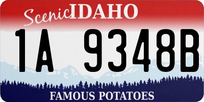 ID license plate 1A9348B