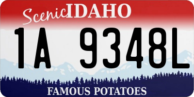 ID license plate 1A9348L