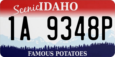 ID license plate 1A9348P