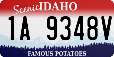 ID license plate 1A9348V