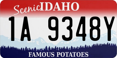 ID license plate 1A9348Y