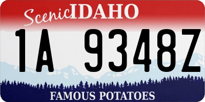 ID license plate 1A9348Z