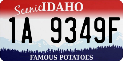 ID license plate 1A9349F