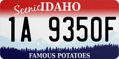 ID license plate 1A9350F
