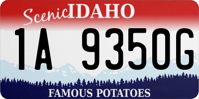 ID license plate 1A9350G