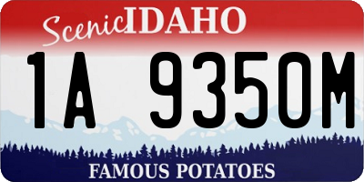 ID license plate 1A9350M