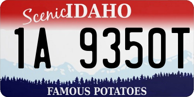 ID license plate 1A9350T