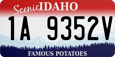 ID license plate 1A9352V