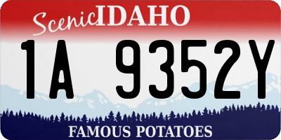 ID license plate 1A9352Y