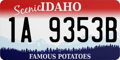 ID license plate 1A9353B