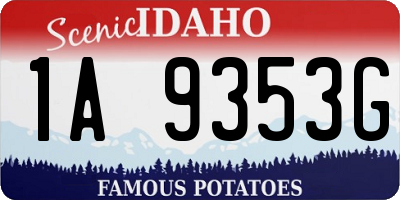 ID license plate 1A9353G