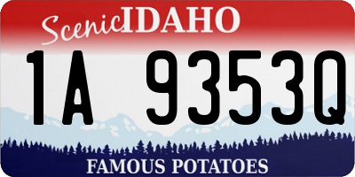 ID license plate 1A9353Q