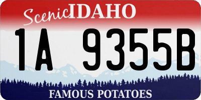 ID license plate 1A9355B