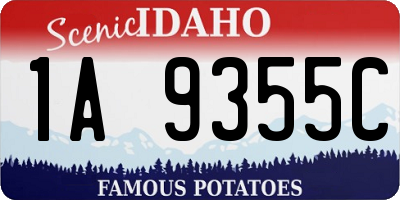 ID license plate 1A9355C