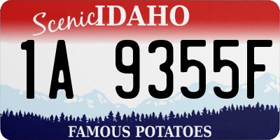 ID license plate 1A9355F