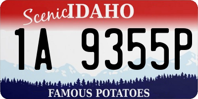 ID license plate 1A9355P