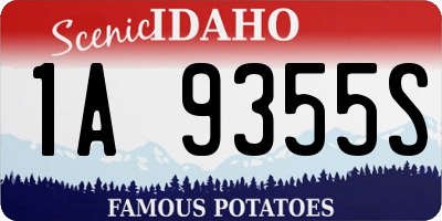 ID license plate 1A9355S
