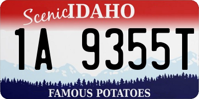 ID license plate 1A9355T