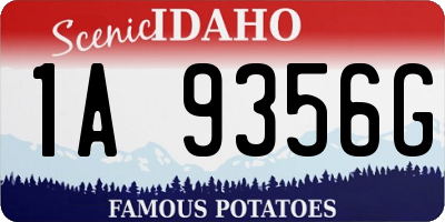 ID license plate 1A9356G