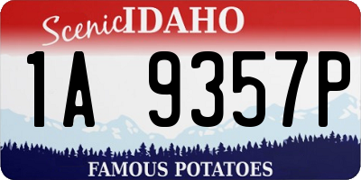 ID license plate 1A9357P