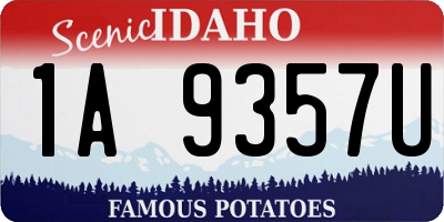 ID license plate 1A9357U
