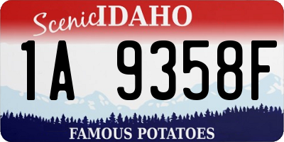 ID license plate 1A9358F