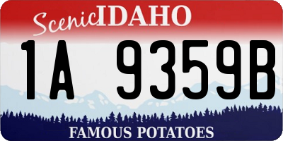 ID license plate 1A9359B