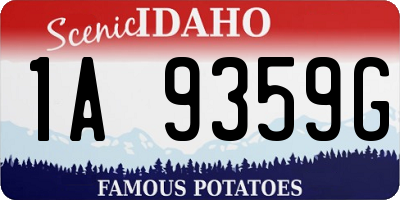 ID license plate 1A9359G
