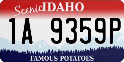ID license plate 1A9359P