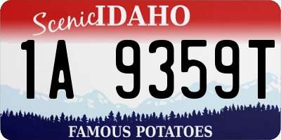 ID license plate 1A9359T