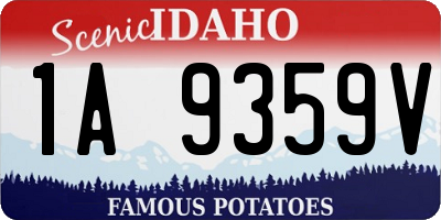 ID license plate 1A9359V