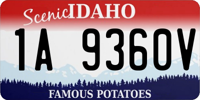 ID license plate 1A9360V