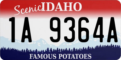 ID license plate 1A9364A