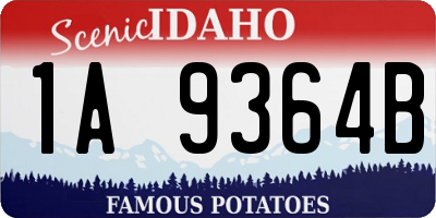 ID license plate 1A9364B