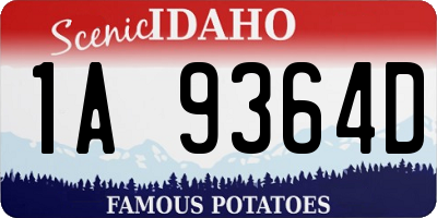 ID license plate 1A9364D