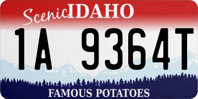 ID license plate 1A9364T
