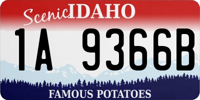 ID license plate 1A9366B